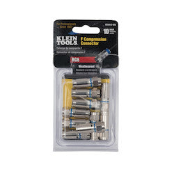 KLEIN TOOLS Klein VDV812-623 Outdoor F Compression Connectors RG6 10-Pack