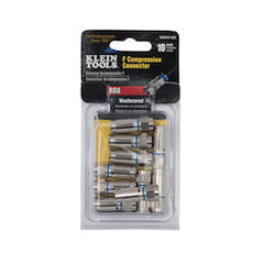 Klein VDV812-623 Outdoor F Compression Connectors RG6 10-Pack