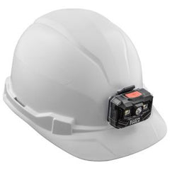 Klein Tools 60107RL Hard Hat Non-Vented Cap Style with Rechargeable Headlamp White