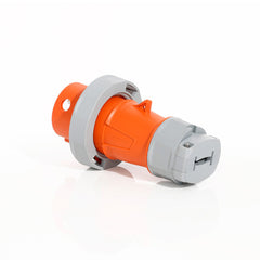 Leviton 430P12WLEV 30 Amp 125/250 Volt 3-Phase 3P 4W LEV Series North American-Rated IEC 60309-1 & 60309-2 Pin & Sleeve Plug Industrial Grade IP66/IP67/IP68/IP69K Watertight