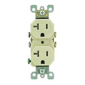 LEVITON Leviton T5820-I Duplex Receptacle 125 Volt 20 Amp 2-Pole 3-Wire NEMA 5-20R