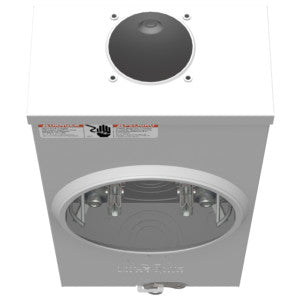 MILBANK Milbank U7021-RL-KK-BL Meter Socket Ringless 200A 600V 1-Phase 4-Jaw OH Small Hub Opening Horn Bypass Surface-Mount NEMA 3R