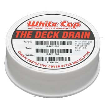 NDS DECKDRAINWHITE ROOF DRAINS