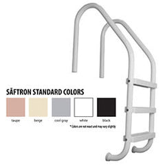 SAFTRON Saftron P-324-L3-W Saftron 3 Step I/G Pool Ladder w/ Escutcheons White