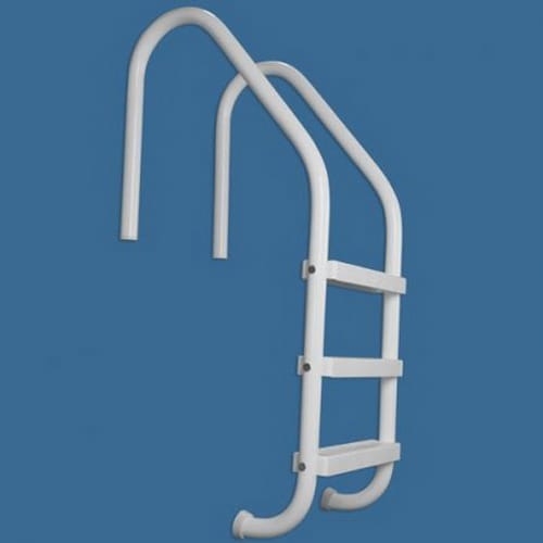 SAFTRON Saftron P-324-L3-W Saftron 3 Step I/G Pool Ladder w/ Escutcheons White