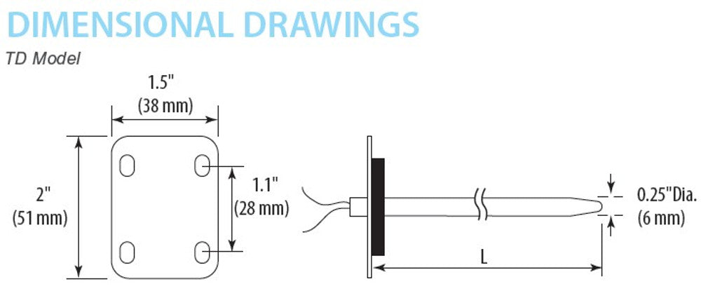 VERIS TDDDR00 TEMPERATURE SENSORS