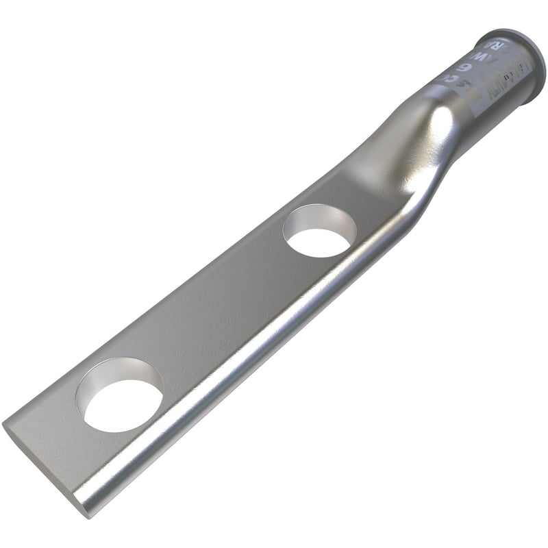 ILSCO ILSCO ALND-6-14-1 Surecrimp Aluminum Compression Lug, Conductor Size 6, 2 Holes, 1/4IN Bolt Size, 1IN Hole Spacing