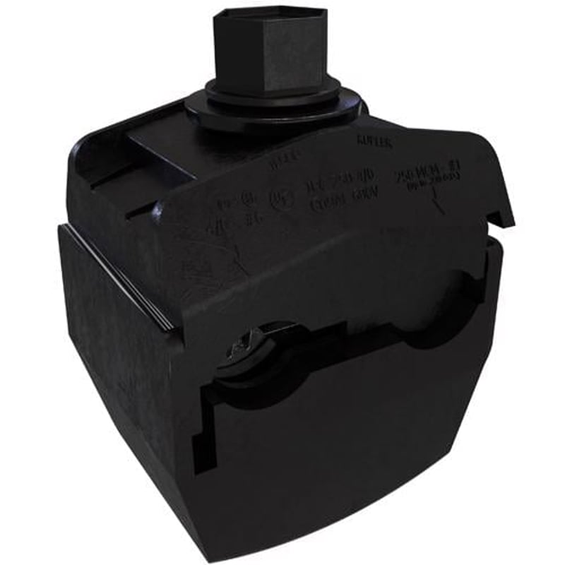 ILSCO ILSCO IPC-250-4/0-B Insulation Piercing Copper Connector, Dual Rated, Main Conductor Range 250-1