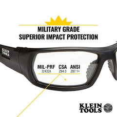KLEIN TOOLS Klein 60537 Professional Safety Glasses, Full-Frame, Indoor/Outdoor Lens