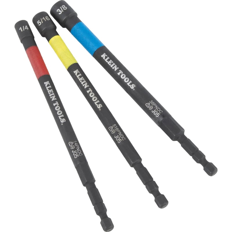 KLEIN TOOLS Klein Tools 65411PK3 Magnetic Power Nut Setter 3-Piece Set