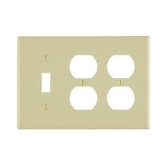LEVITON LEVITON 80747-I Combination Wall Plate 3 Gang 1-Toggle 2-Duplex