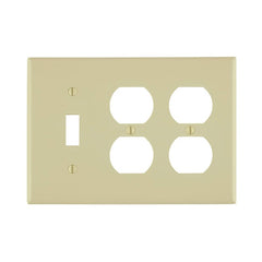 LEVITON LEVITON 80747-I Combination Wall Plate 3 Gang 1-Toggle 2-Duplex