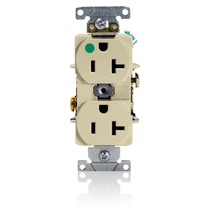 LEVITON Leviton M8300-HR Straight Blade Receptacle 20 Amp 125 Volt Replacement MPN