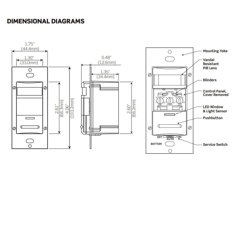 LEVITON Leviton ODS10-IDT OCCUPANCY SENSORVLT 120/277V Light Almond