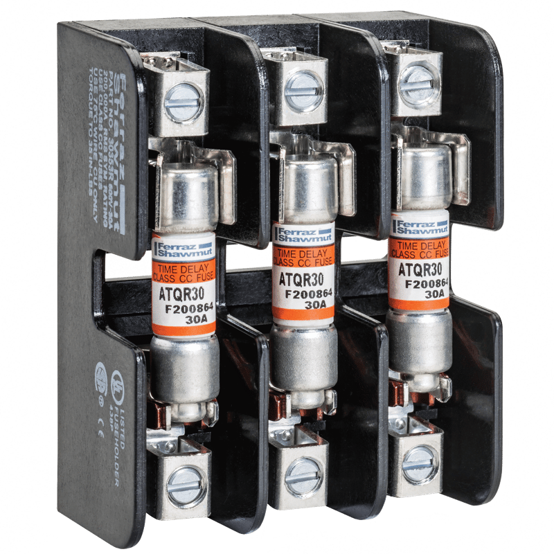 MERSEN Mersen 30313R 30 Amp, 600 Volt, 3 Pole Fuse Block