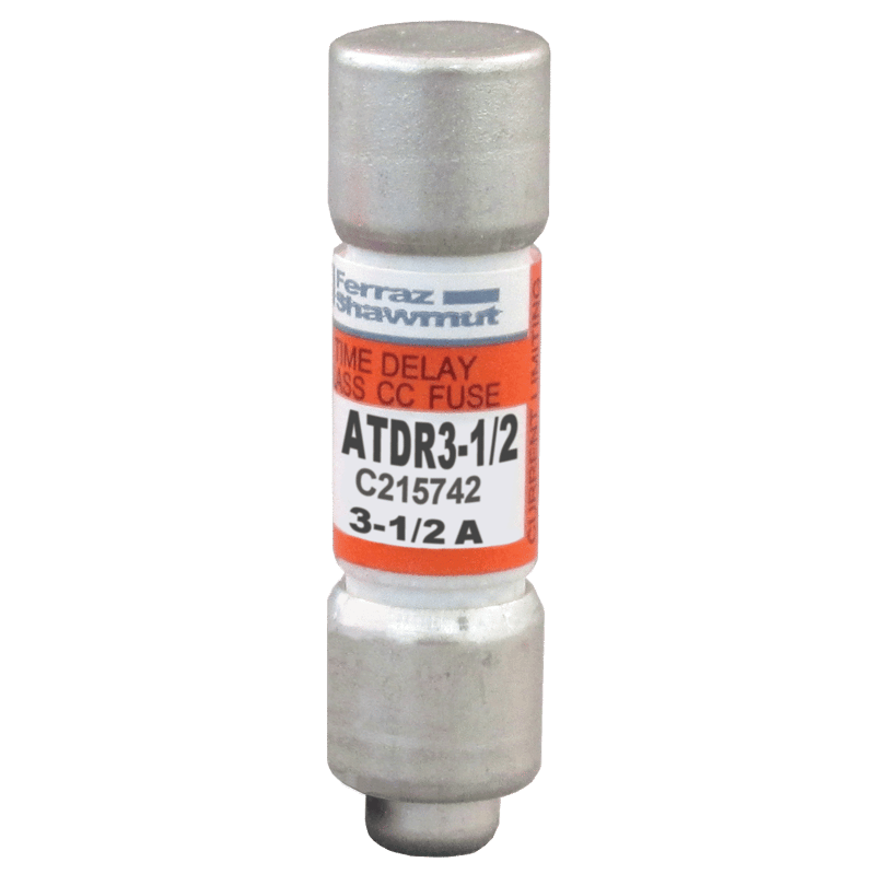 MERSEN Mersen ATDR3-1/2 3.5 Amp 600 Volt Class CC Time Delay Midget Fuse
