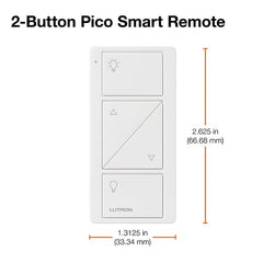 LUTRON Lutron PJ2-2BRL-GWH-L01 Pico Wireless Control Switch 2 Button & Riase/Lower