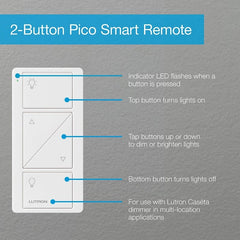 LUTRON Lutron PJ2-2BRL-GWH-L01 Pico Wireless Control Switch 2 Button & Riase/Lower