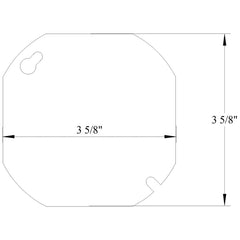 MULBERRY Mulberry 11103 4IN Round Cover, 1/2IN Knockout