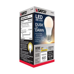 SATCO-NUVO Satco S11429 8.5 Watt Dusk To Dawn LED Lamp A19 2700K Medium Base