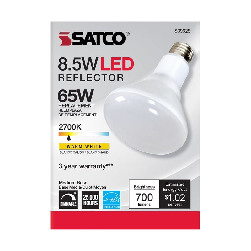 SATCO-NUVO Satco S39628 LED Lamp BR30 8.52 Watt Dimmable 120 Volt