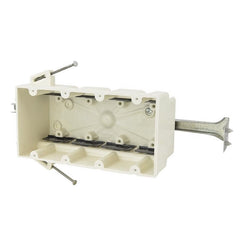 ALLIED MOULDED PRODUCTS Allied Moulded Products 4300-NBK 4 Gang Electrical Switch Box, New Work