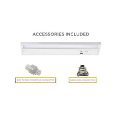 AFX AFX ELNU14 ELENA 14 LED UNDERCAB8W 5-CCT W/USB-A & USB-C CHARGINGPORTS & PIVOTING LIGHT BAR 120V WHT