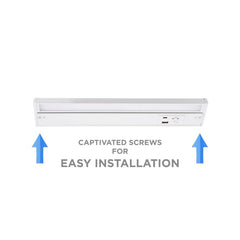 AFX AFX ELNU14 ELENA 14 LED UNDERCAB8W 5-CCT W/USB-A & USB-C CHARGINGPORTS & PIVOTING LIGHT BAR 120V WHT