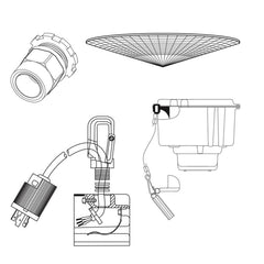 COLUMBIA LIGHTING HOOKLOOP WALL BRACKETS & PARTS