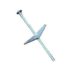 Cully 58365J 3/16 (10-24) x 4IN Toggle Bolts and Wings, Mushroom Head, Phillips/Slotted, Zinc, 50/Jar