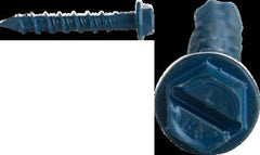 CULLY CULLY 60336J 1/4 x 2-1/4IN Tapcon Concrete Screws, Hex Washer Head, Slotted, Blue, 100/Jar