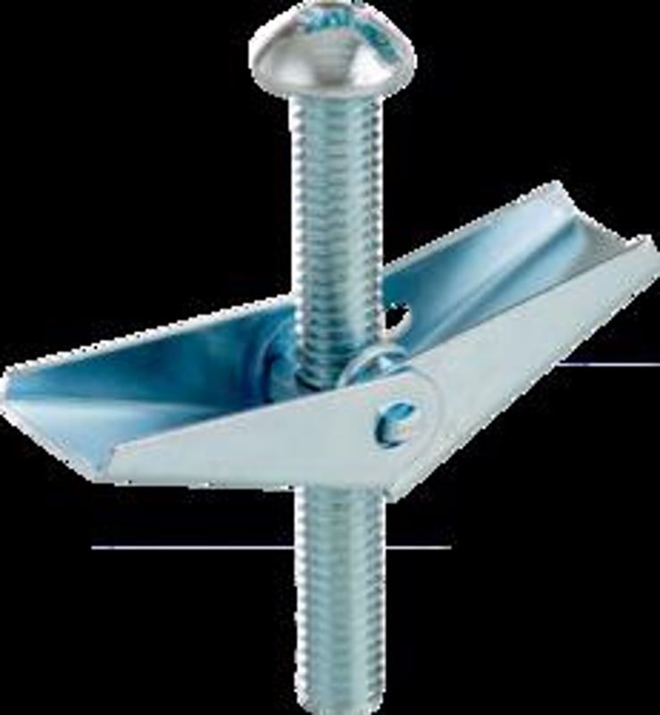 CULLY CULLY 58664J 3/8-16 x 4IN Toggle Bolts and Wings, Round Head, Slotted, Zinc, 25/Jar