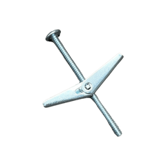 CULLY CULLY 58133J 1/8 (6-32) x 2IN Toggle Bolts and Wings, Mushroom Head, Phillips/Slotted, Zinc, 100/Jar
