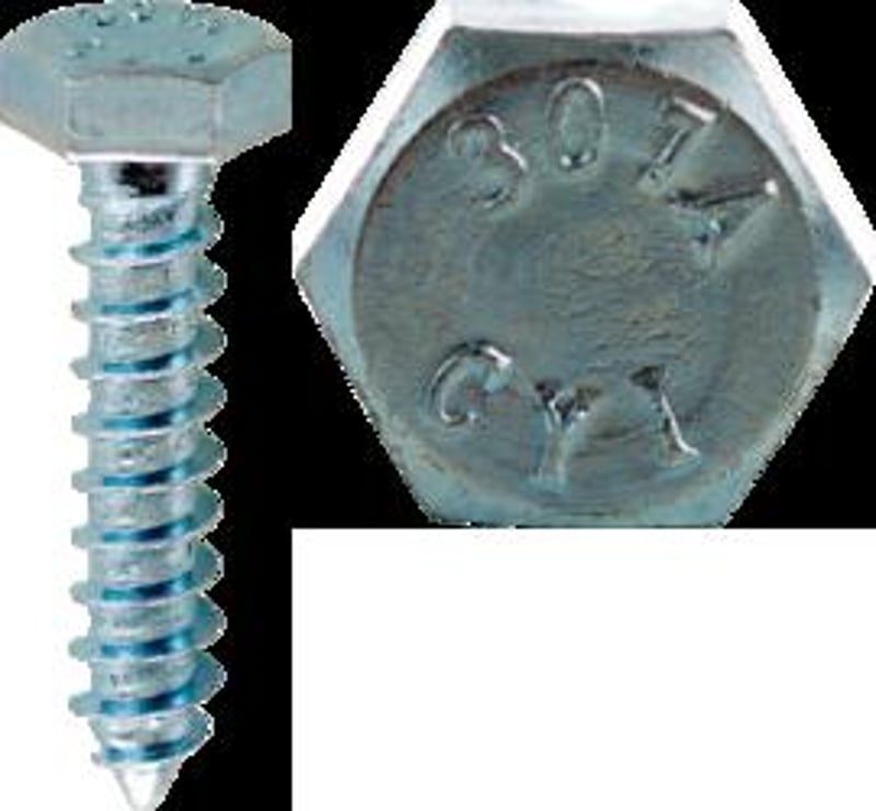 CULLY Cully 57020J 1/4 x 1-1/4IN Lag Screw, Hex Head, Zinc, 100/Jar