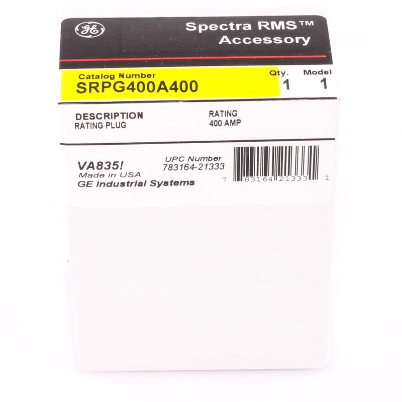 GENERAL ELECTRIC GE SRPG400A400 400 Amp Rating Plug
