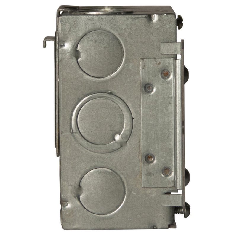MULTIPLE Multiple 232H 4 Square Box 2-1/8in Deep Combo KO's #12 Pigtail H Bracket