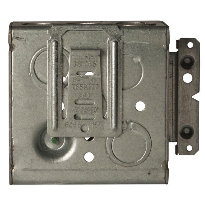 MULTIPLE Multiple 232H 4 Square Box 2-1/8in Deep Combo KO's #12 Pigtail H Bracket