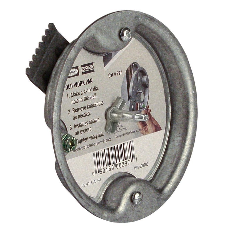 MULTIPLE Multiple 297 4IN Round Ceiling Rated Box 1/2IN Deep Old Work