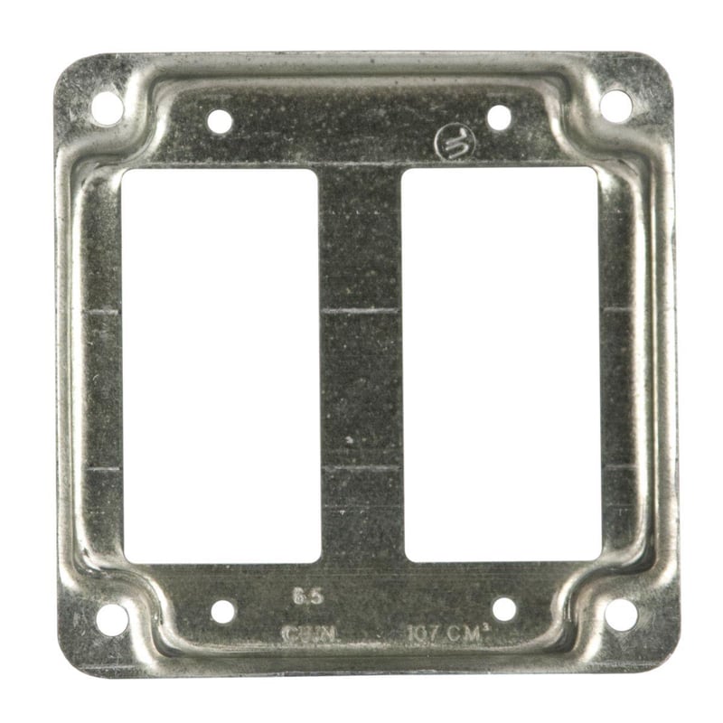 MULTIPLE Multiple 809C 4 Square, 2 GFCI Raised Cover