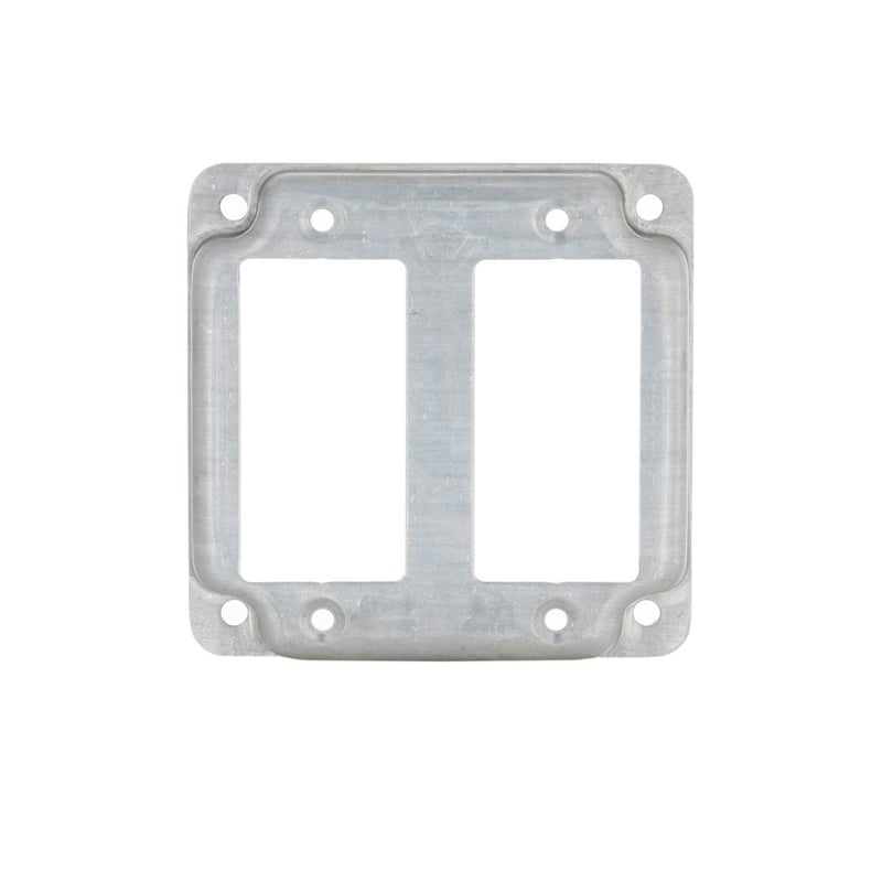MULTIPLE Multiple 809C 4 Square, 2 GFCI Raised Cover