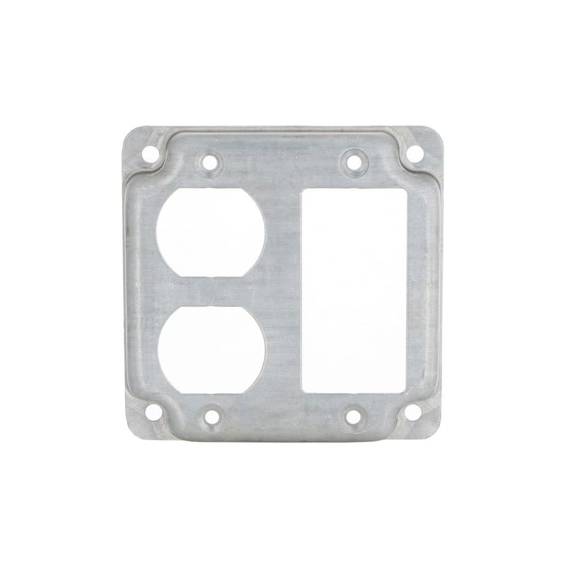 MULTIPLE Multiple 915C 4 Square, 1 GFCI, 1 Duplex Raised Cover