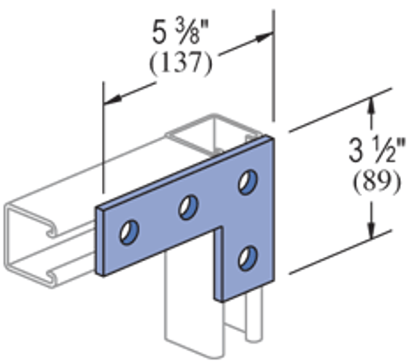 MULTIPLE Multiple PS-3373-EG 7 Hole 90 Degree Gusseted Fitting Power 1-5/8 x 4 x 4 Replacement MPN