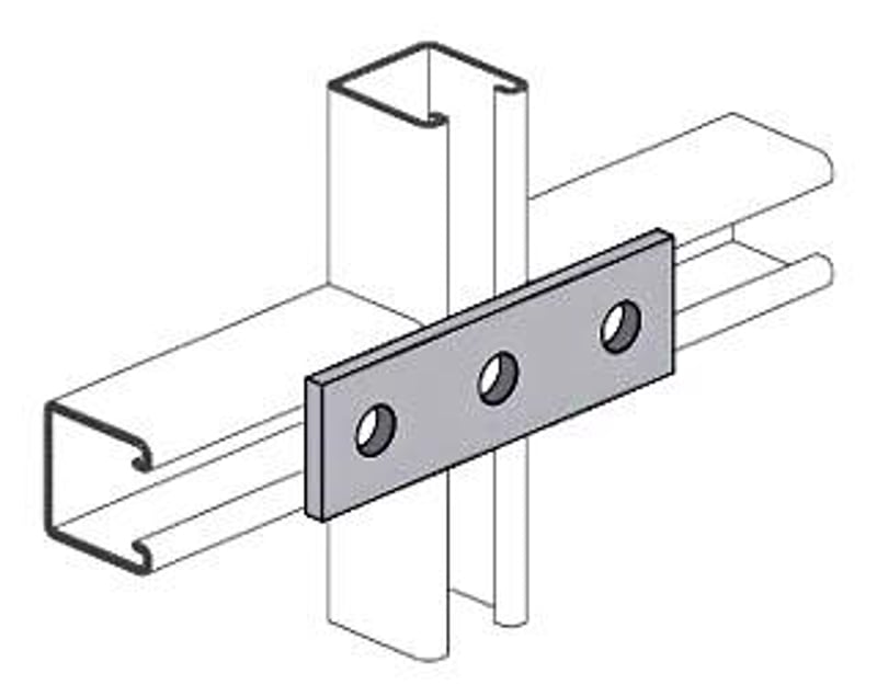 MULTIPLE Multiple PS-602-EG 3 Hole Flat Plate Fitting Power 5-3/8 x 1/4 x 1-5/8 EG