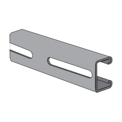Multiple PS-500-S-20-PG 7/8IN Shallow Slotted Galvanized Strut 20Ft
