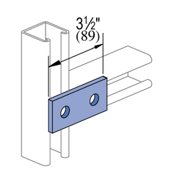 MULTIPLE Multiple PS-601-EG 2 Hole Flat Plate Fitting Power 3-1/2 x 1/4 x 1-5/8 EG