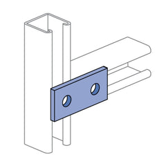 MULTIPLE Multiple PS-601-EG 2 Hole Flat Plate Fitting Power 3-1/2 x 1/4 x 1-5/8 EG
