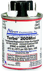 GLOBAL Global The Source TURBOMINI Global Turbo 200 Mini 12100 Universal Motor Run Capacitor, 2.5 to 15 uF, 440 VAC, Round
