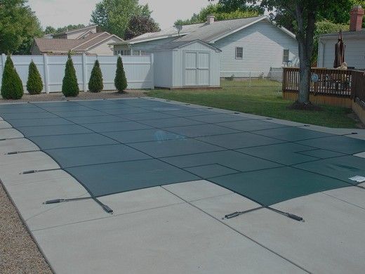GLI POOL PRODUCTS GLI 20-1632RE-SAP-GRN GLI Mesh Safety Cover 16' x 32' Rectangle Green | 20-1632RE-SAP-GRN