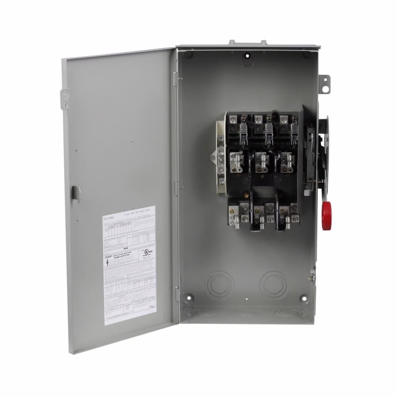 EATON Eaton DH363FRK-CSA 100 Amp, 3 Pole, 600 Volt, NEMA 3R, Fusible Safety Switch