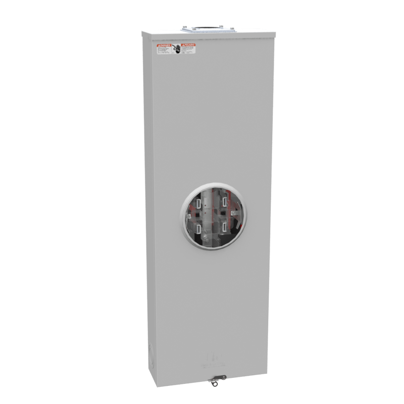 MILBANK Milbank U1079-RRL-K3 320 Amp Ringless Meter Socket, 4 Terminal, Lever Bypass